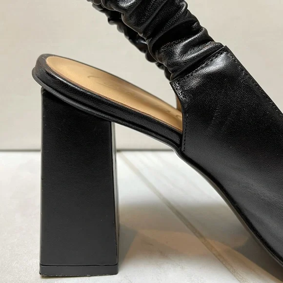 L’INTERVALLE | LUCILLE LEATHER HEEL | BLACK | SIZE 10 - Picture 7 of 10